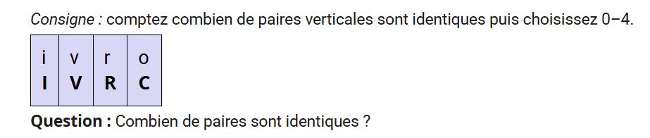 Thomas - Exemple de test de vitesse de perception